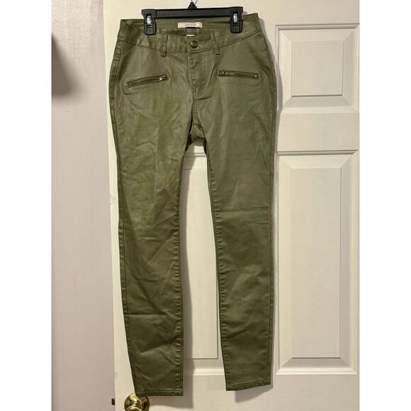 Adam Levine Collection Pants - Adam Levine Olive Green Faux Leather Skinny‎ Pants Women's Size 5/6